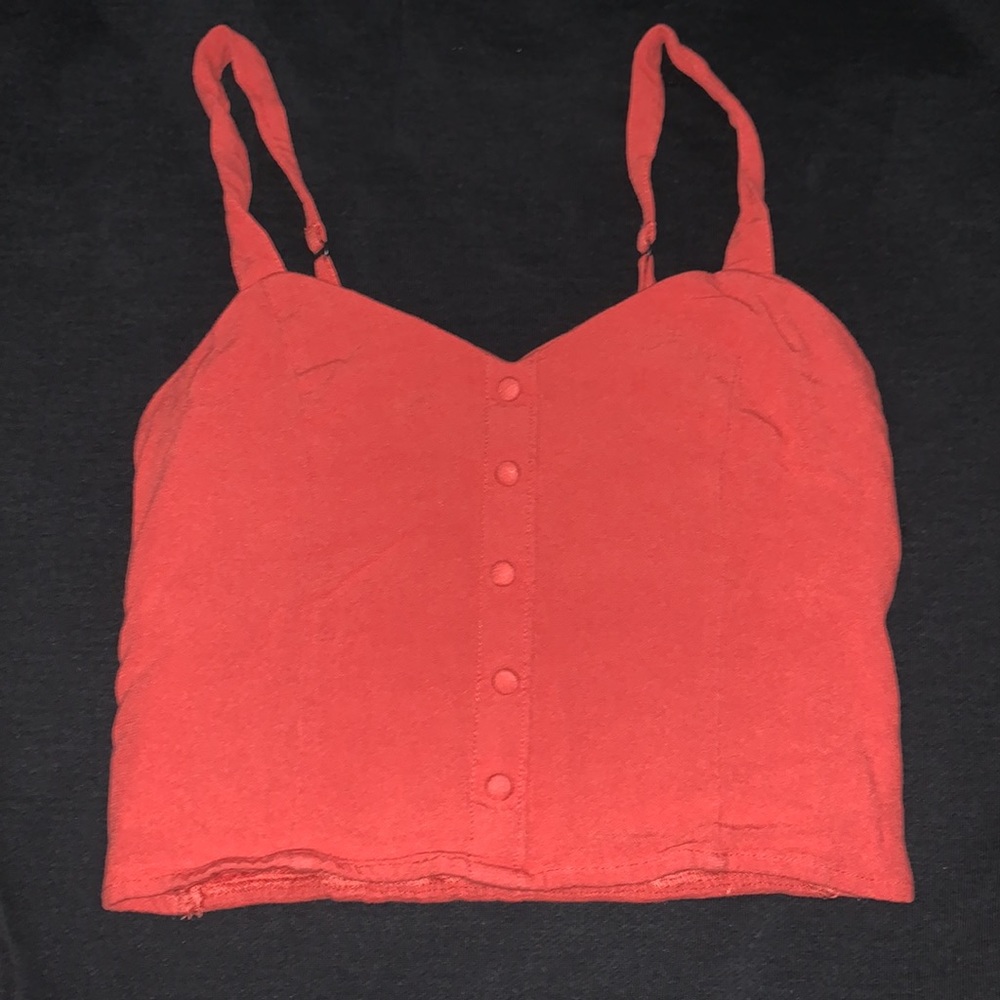 Orange crop top